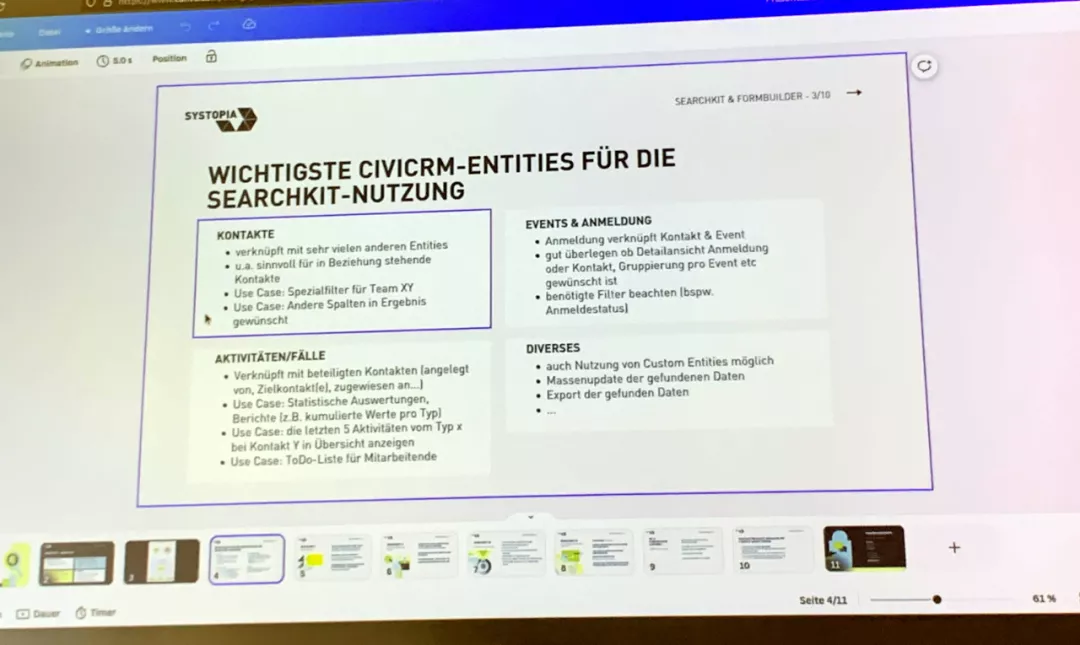Screenshot zu civiCRM Searchkit